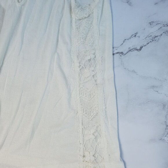 NWT Zara V-Neck Sleeveless Tank Top Lace See-Through Sides Viscose M - Picture 3 of 8